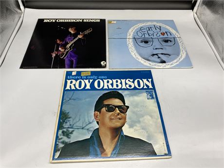 3 ROY ORBISON RECORDS - (VG+)