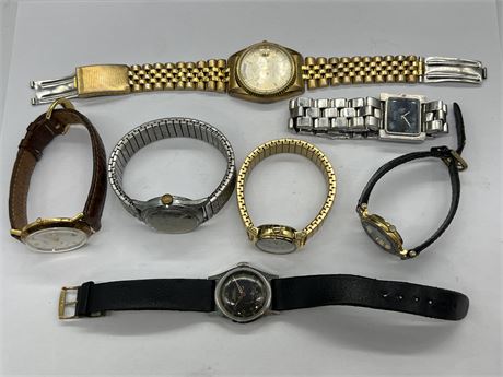 7 MISC WATCHES - SOME NEED WORK