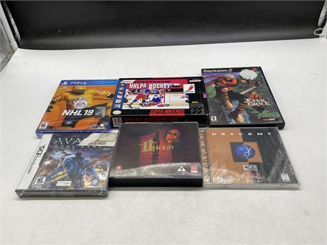 6 MISCELLANEOUS VIDEO GAMES SOME SEALED