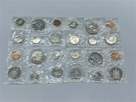 (4) UNCIRCULATED COIN SETS - 1985/‘86/‘70