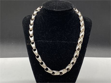 MENS HEAVY SILVER PLATED CHAIN NECKLACE (20”)