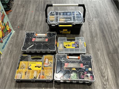 TOOL BOX & TOOL ORGANIZERS W/CONTENTS