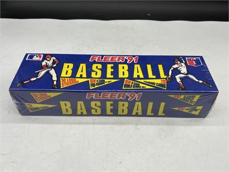 SEALED 1991 FLEER MLB BOX