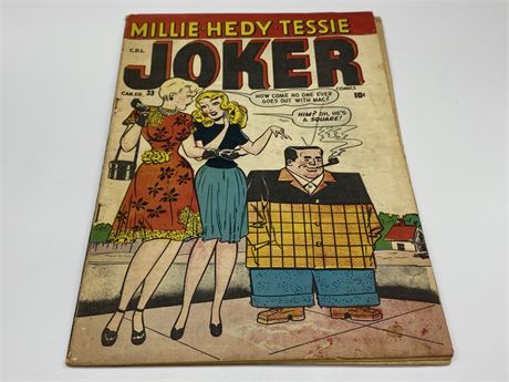 MILLIE, HEDY, TESSIE #33 (Joker comics 1948) ( Half detached cover, low grade)