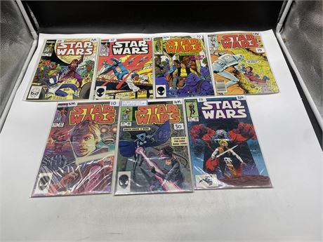 7 STAR WARS COMICS - #82-89 (MISSING #84)