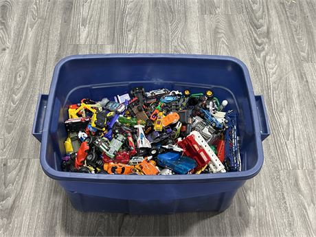 BIN OF SMALL DIE CAST CARS / OTHERS