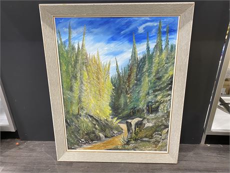 T PHILLIPS SIGNED OIL PAINTING 28”x34”