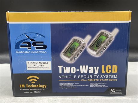RADIOSTAR GENERATION 2-WAY LCD VEHICLE SECURITY SYSTEM PLUS REMOTE START