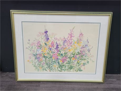 ROSEMARY LECKIE LILIES OF THE FIELDS SIGNED NUMBERED PRINT (33"x25")