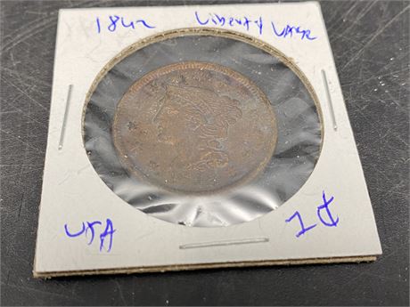 1842 UNITED STATES PENNY