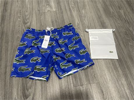 (NEW W/ TAGS) LACOSTE SWIMMING TRUNKS SIZE M