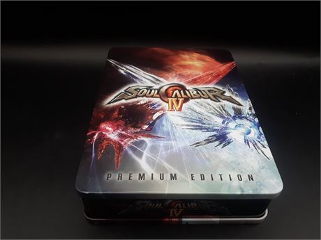 SOUL CALIBUR IV COLLECTORS EDITION STEELBOOK TIN WITH GAME - XBOX 360