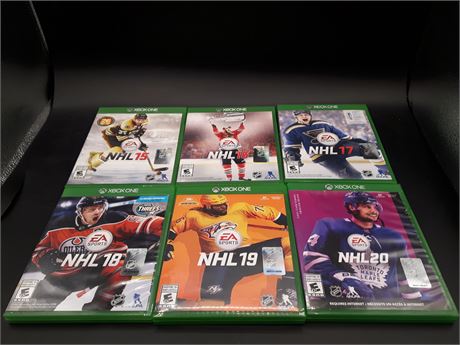 COLLECTION OF NHL GAMES - XBOX ONE - EXCELLENT CONDITION