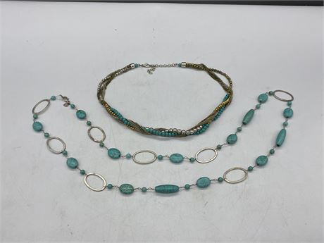 2 TURQUOISE NECKLACES