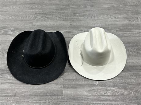 2 COWBOY HATS - GOOD CONDITION