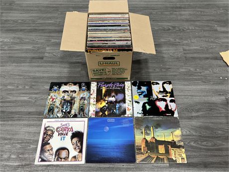 LARGE BOX FULL OF RECORDS (CONDITION VARIES)