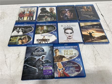 LOT OF 10 BLU-RAY’S - 6 SEALED