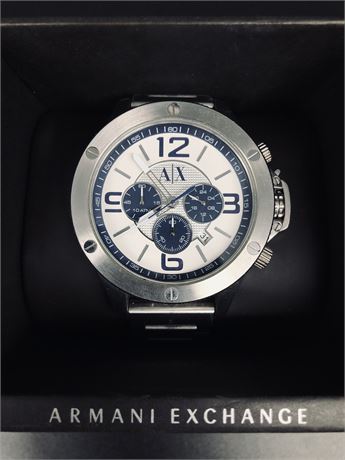 ARMANI EXCHANGE STAINLESS STEEL WATCH (WITH BOX)