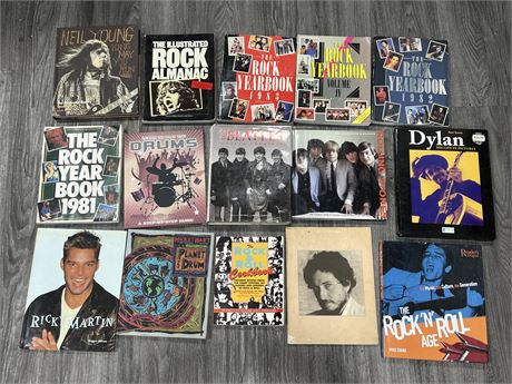 LOT OF MUSIC RELATED LARGE FORMAT BOOKS