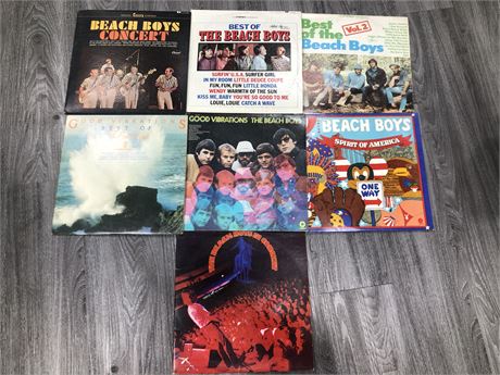 7 BEACH BOYS RECORDS (some scratched)