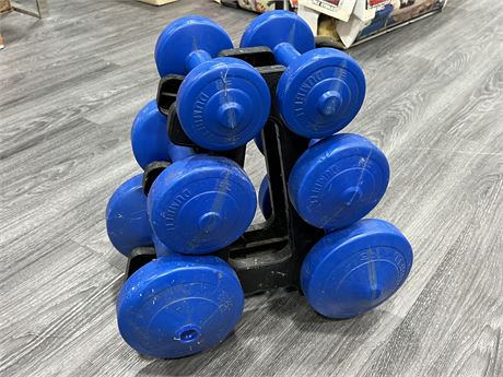 DUMBELL WEIGHT TREE - 35 LBS TOTAL