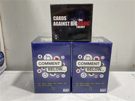 2 COMMENT BELOW GAMES & CARDS AGAINST THE BIG BANG THEORY GAME (All sealed)