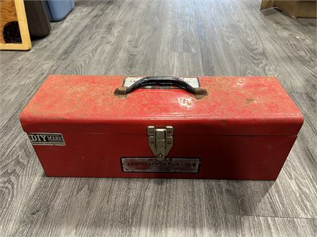 RED TOOL BOX W/ CONTENTS