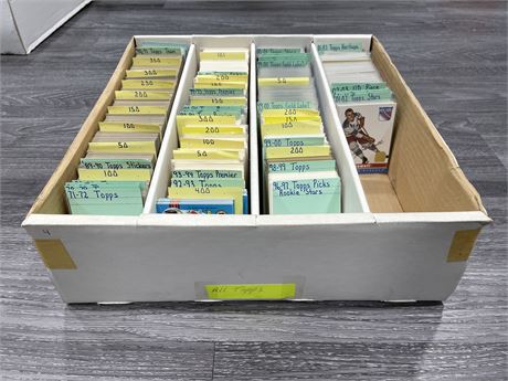 BOX OF ALL TOPPS CARDS