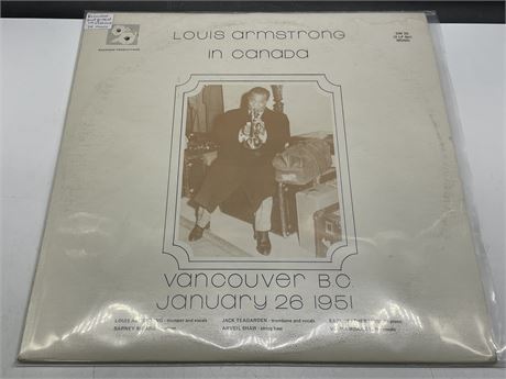 LOUIS ARMSTRONG IN CANADA RECORDED & PRESSED IN VANCOUVER IN MONO 2 LP - (E)