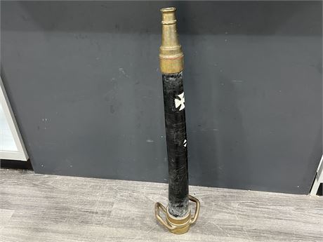 TALL 1940s BRASS PLAYPIPE FIRE NOZZLE (31” tall)