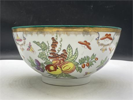 LARGE HAND PAINTED CHINESE BOWL (12”x6”)