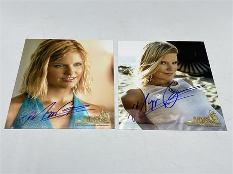 (2) LOST PHOTOS SIGNED BY MAGGIE GRACE - NO COA (8”x10”)