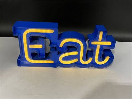 BATTERY OPERATED NEON “EAT” SIGN (14”)