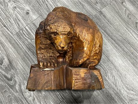 CARVED BEAR DONE BY POWER SAW 15” TALL
