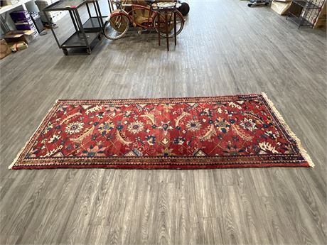 VINTAGE HAND KNOTTED PERSIAN CARPET - 46”x115”