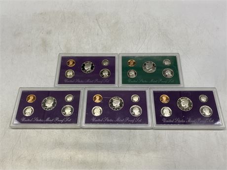 1990-1994 UNITED STATES PROOF COIN SETS