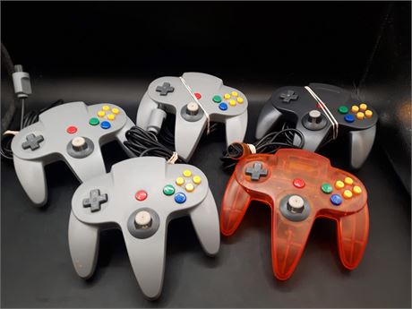 COLLECTION OF N64 CONTROLLERS (3RD PARTY) - VERY GOOD CONDITION