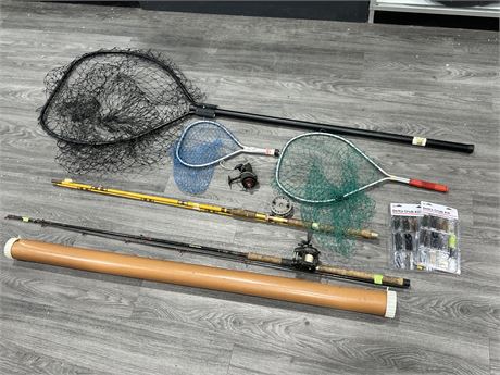 LOT OF MISC FISHING SUPPLIES