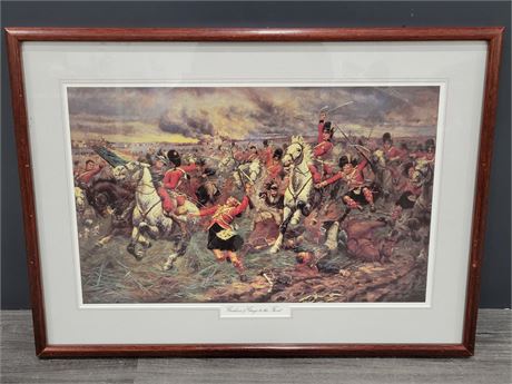 GORDONS AND GREYS TO THE FRONT BY STANLEY BERKELEY PRINT (27"x20")