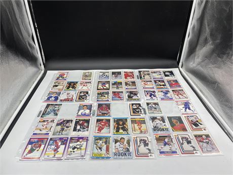 6 SHEETS OF NHL ROOKIE CARDS