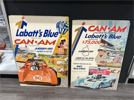1969 & 1970 CAN-AM RACING POSTERS (21”x31”)