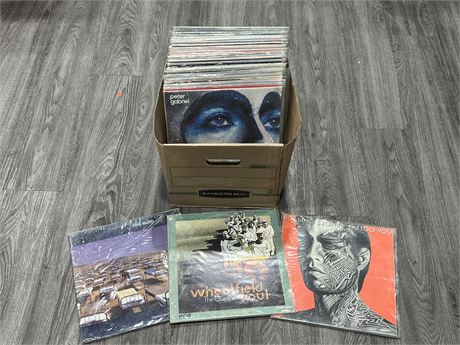 BOX OF MISC ROCK RECORDS - CONDITION VARIES