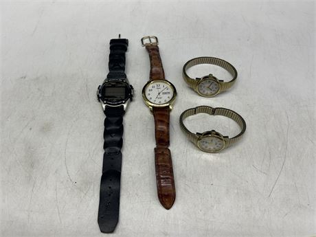4 TIMEX WATCHES - SOME VINTAGE
