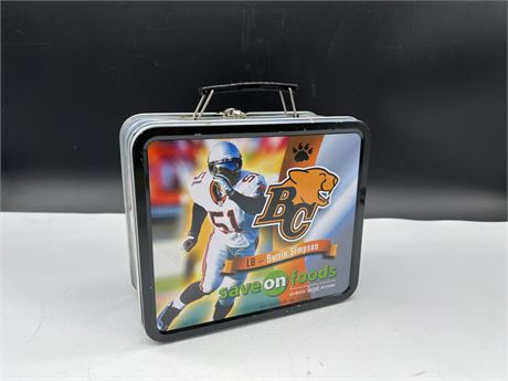 BC LIONS COLLECTABLE METAL LUNCH BOX