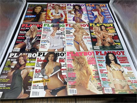 (12) 2003 PLAYBOY MAGS