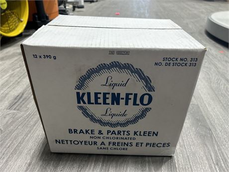 12 CANS OF KLEEN-FLO BRAKE CLEANER - 390G PER CAN