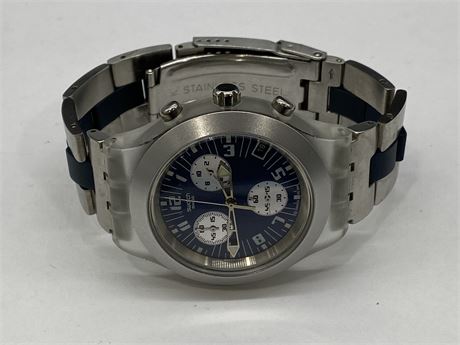 MENS SWATCH IRONY CHRONOGRAPH WATCH - GOOD CONDITION
