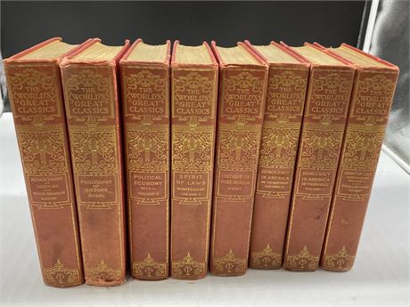 8 WORLDS GREATS CLASSICS 1ST EDITION BOOKS 1899