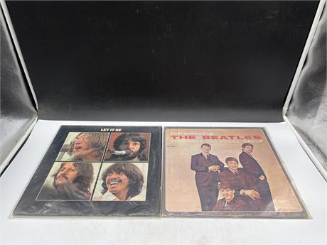 2 THE BEATLES RECORDS - VG+