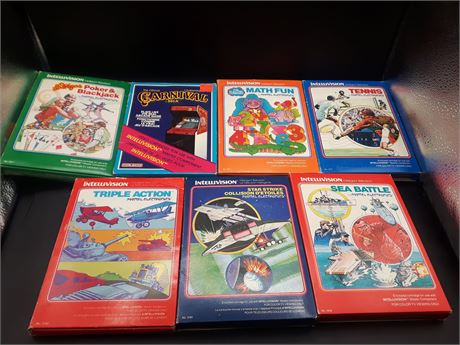 COLLECTION OF INTELLIVISION GAMES - VERY GOOD CONDITION